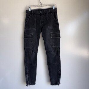 ALL SAINTS Duran Skinny Cargo Jeans Size 26 Black